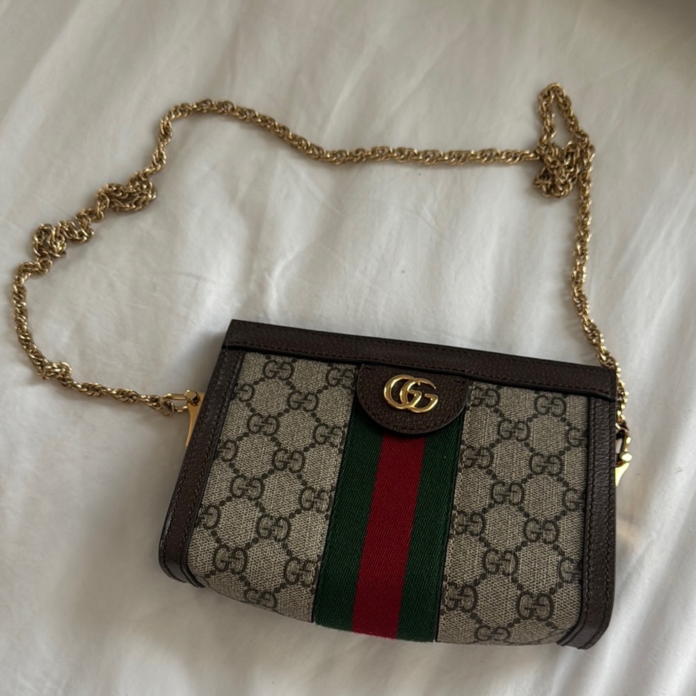 Gucci Beige and Brown Crossbody Bag
